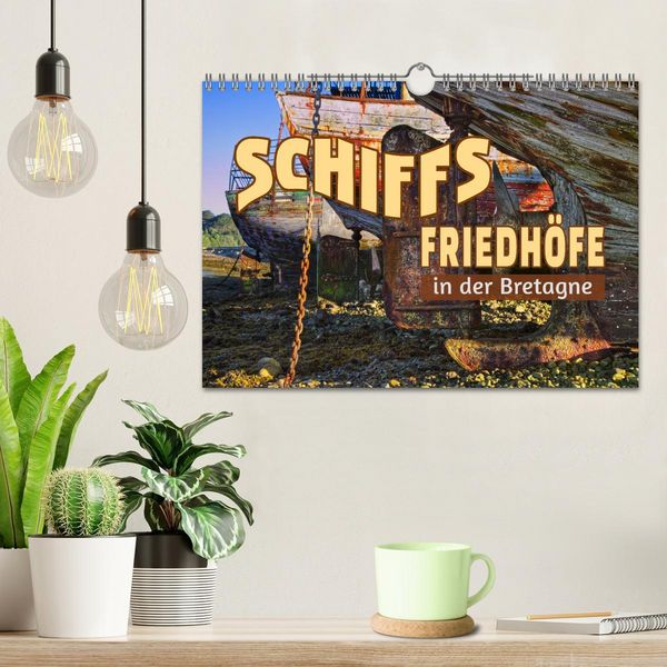 Produktbild: Schiffsfriedh&ouml;fe in der Bretagne (Wandkalender 2026 DIN A4 quer), CALVENDO Monatskalender