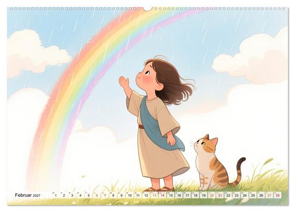 Produktbild: Luna, Minka und die Bibel (hochwertiger Premium Wandkalender 2027 DIN A2 quer), Kunstdruck in Hochglanz
