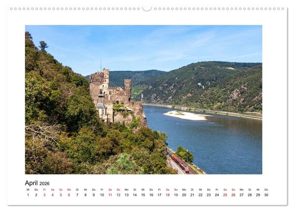 Produktbild: Am sch&ouml;nen Mittelrhein (hochwertiger Premium Wandkalender 2026 DIN A2 quer), Kunstdruck in Hochglanz