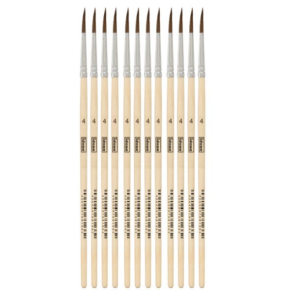 Produktbild: Idena Bundle Haarpinsel Gr&ouml;&szlig;e 4, 12er Pack