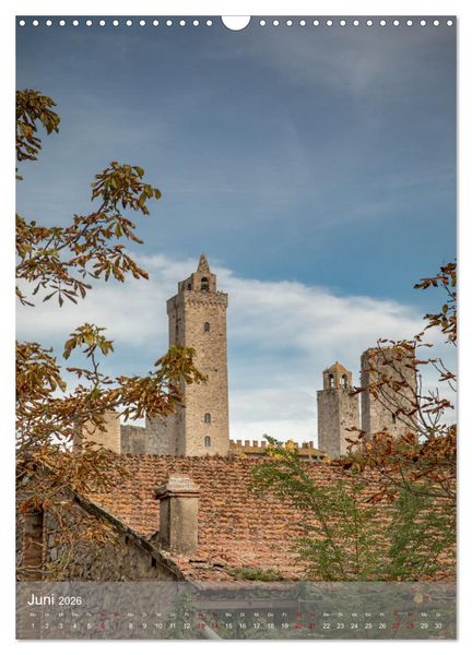 Produktbild: San Gimignano - Stadt der T&uuml;rme (Wandkalender 2026 DIN A3 hoch), CALVENDO Monatskalender