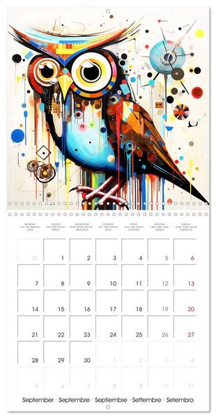 Produktbild: Symphonie animale color&eacute;e (Calendrier mural carr&eacute; 2026 30x30 cm) Calendrier double avec une page pour vos prises de notes