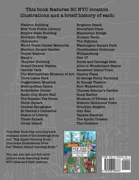 Produktbild: New York City Coloring Book & History