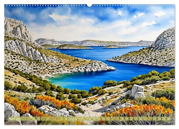 Produktbild: Urlaubsparadies Kroatien (hochwertiger Premium Wandkalender 2026 DIN A2 quer), Kunstdruck in Hochglanz