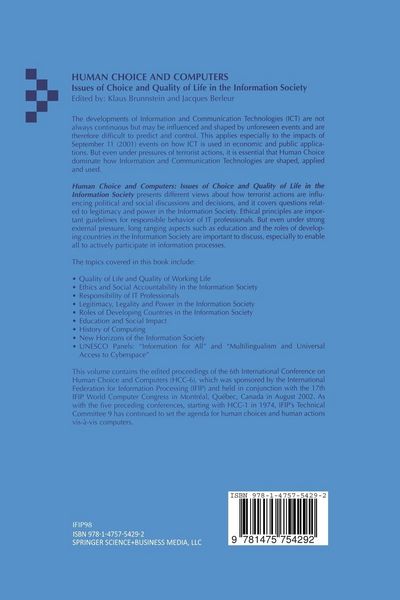 Produktbild: Human Choice and Computers