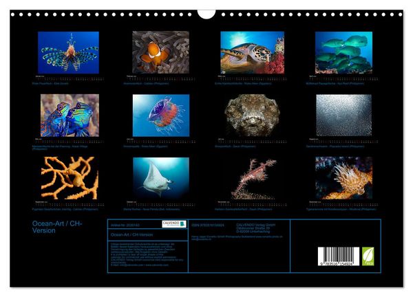 Produktbild: Ocean-Art / CH-Version (Wandkalender 2026 DIN A3 quer), CALVENDO Monatskalender