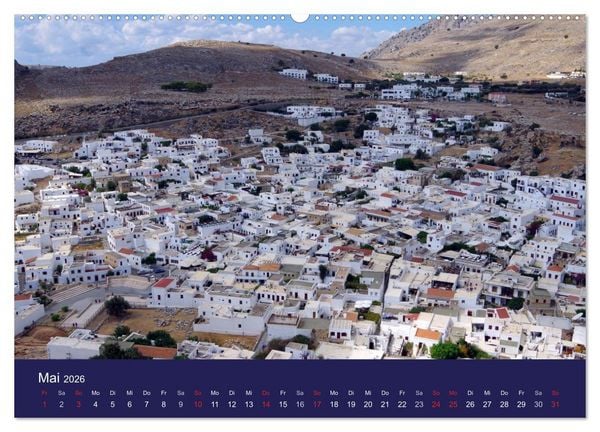 Produktbild: Rhodos mit Lindos und Symi (Wandkalender 2026 DIN A2 quer), CALVENDO Monatskalender
