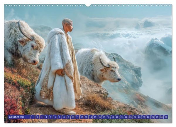 Produktbild: Mystische Kraftorte - Fantasiewerke (hochwertiger Premium Wandkalender 2027 DIN A2 quer), Kunstdruck in Hochglanz