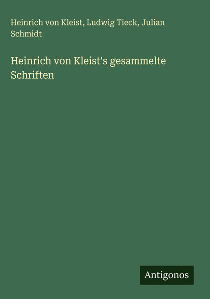 Produktbild: Heinrich von Kleist's gesammelte Schriften