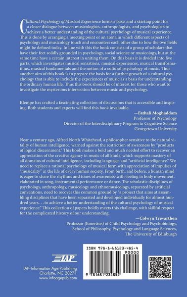 Produktbild: Cultural Psychology of Musical Experience (HC)