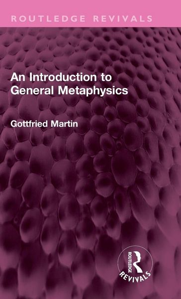 Produktbild: An Introduction to General Metaphysics