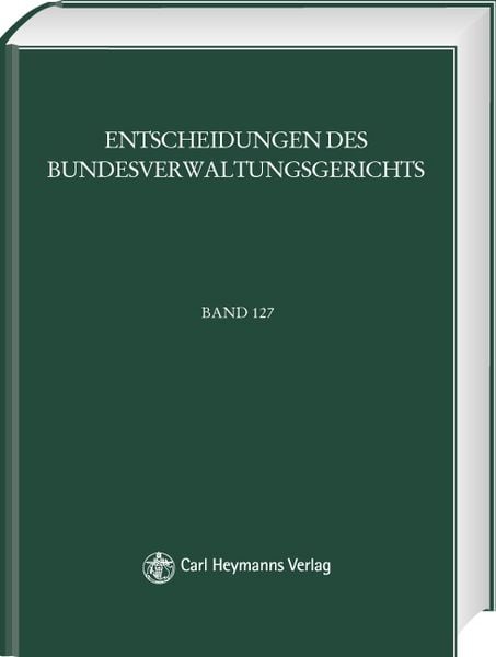 Produktbild: BVerwGE - Entscheidungen des Bundesverwaltungsgerichts