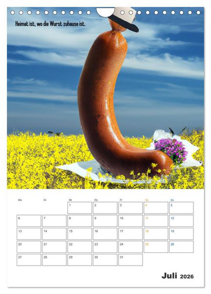 Produktbild: Ist mir Wurst Kalender (Wandkalender 2026 DIN A4 hoch), CALVENDO Monatskalender