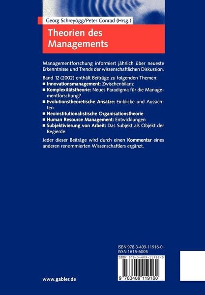Produktbild: Theorien des Managements