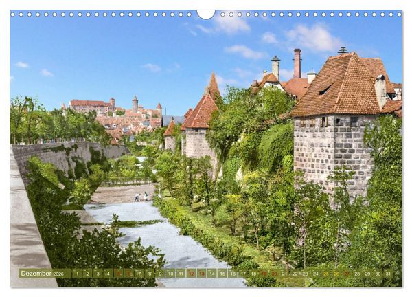 Produktbild: N&uuml;rnberg zur Kaiserzeit in Farbe - Fotos neu restauriert und koloriert (Wandkalender 2026 DIN A3 quer), CALVENDO Monatskalender