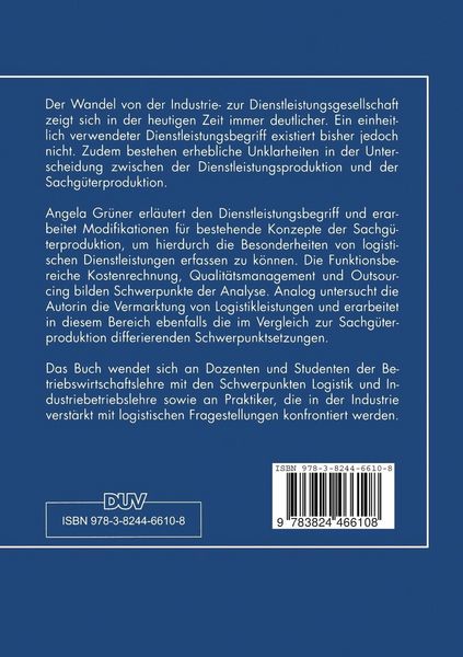 Produktbild: Zwischenbetriebliche Logistikleistungen in der Industrie