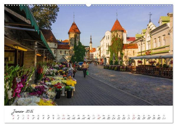 Produktbild: Tallinn Altstadt (Wandkalender 2026 DIN A2 quer), CALVENDO Monatskalender