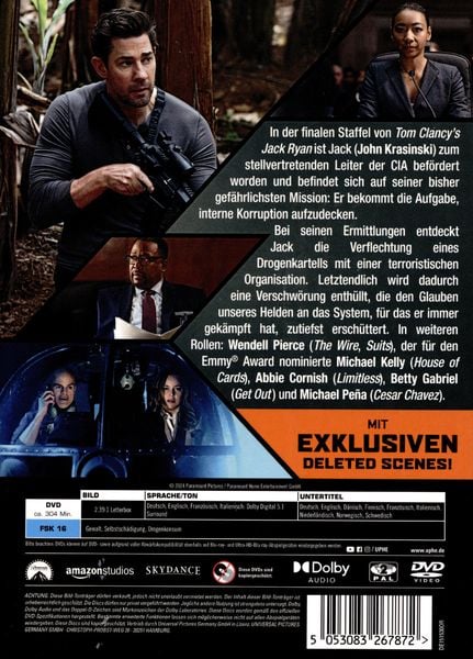 Produktbild: Tom Clancy's Jack Ryan - Staffel 4 [3 DVDs]