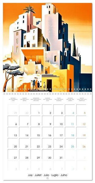 Produktbild: Illustrations promontoires (Calendrier mural carr&eacute; 2026 30x30 cm) Calendrier double avec une page pour vos prises de notes