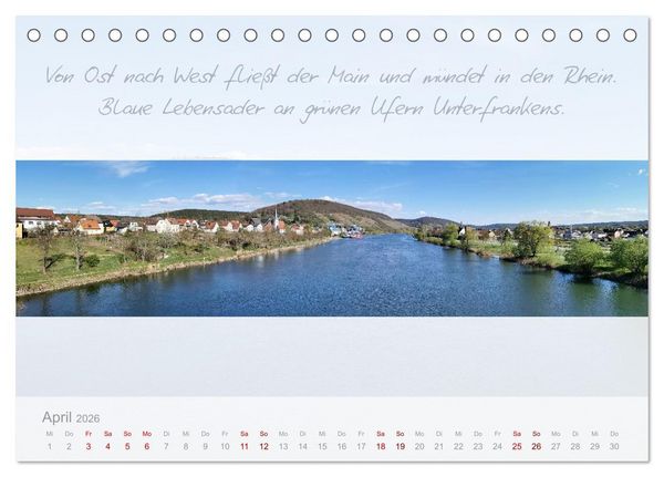 Produktbild: Main Rundblick (Tischkalender 2026 DIN A5 quer), CALVENDO Monatskalender
