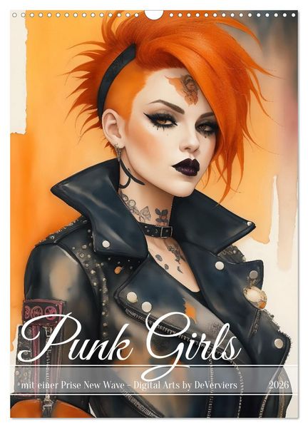 Produktbild: Punk Girls mit einer Prise New Wave (Wandkalender 2026 DIN A3 hoch), CALVENDO Monatskalender