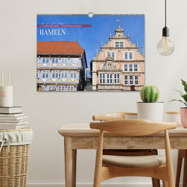Produktbild: Hameln - Fachwerk und Weserrenaissance (Wandkalender 2026 DIN A3 quer), CALVENDO Monatskalender