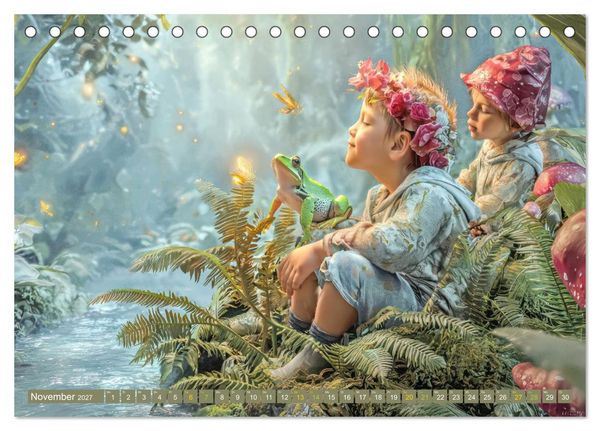 Produktbild: M&auml;rchenhafte charmante Fr&ouml;sche - Fantasiewerke (Tischkalender 2027 DIN A5 quer), CALVENDO Monatskalender