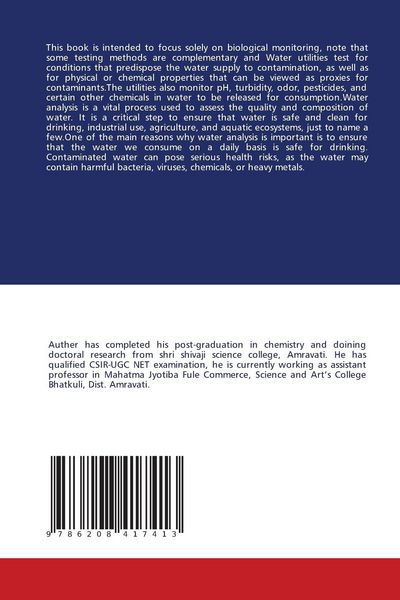 Produktbild: "Water Analysis of Natural Resources