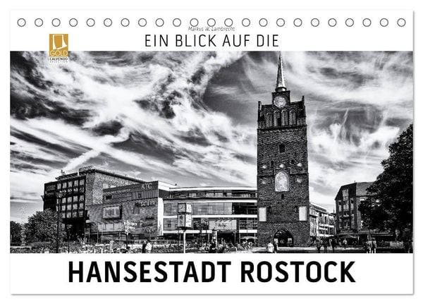 Produktbild: Ein Blick auf die Hansestadt Rostock (Tischkalender 2026 DIN A5 quer), CALVENDO Monatskalender