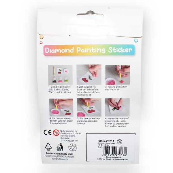 Produktbild: PRACHT Diamond Painting Sticker Fahrzeuge 4,5cm 10 St&uuml;ck