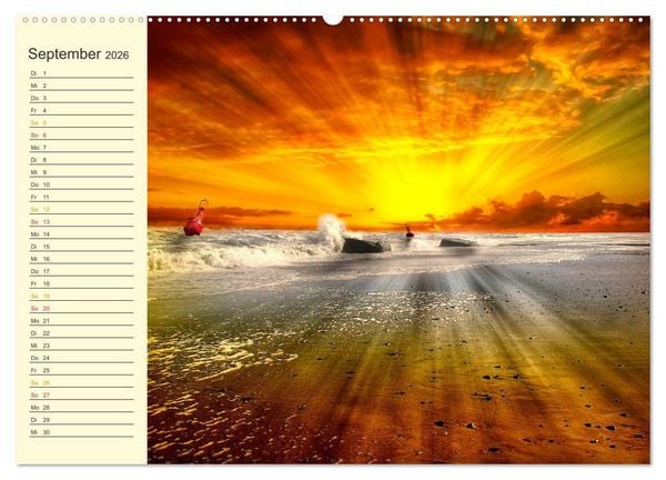 Produktbild: Friesland, verzauberte Landschaft an der Nordsee (hochwertiger Premium Wandkalender 2026 DIN A2 quer), Kunstdruck in Hochglanz