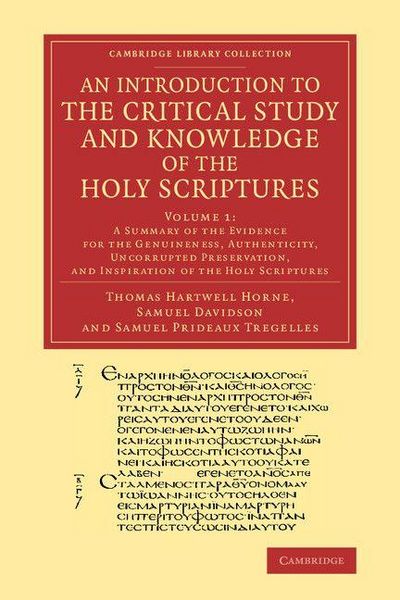 Produktbild: An Introduction to the Critical Study and Knowledge of the Holy Scriptures