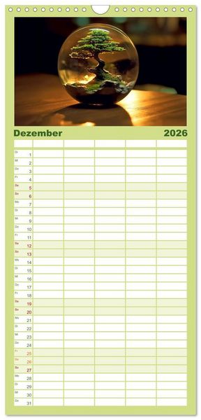 Produktbild: Familienplaner 2026 - Schneekugel war gestern mit 5 Spalten (Wandkalender, 21 x 45 cm) CALVENDO