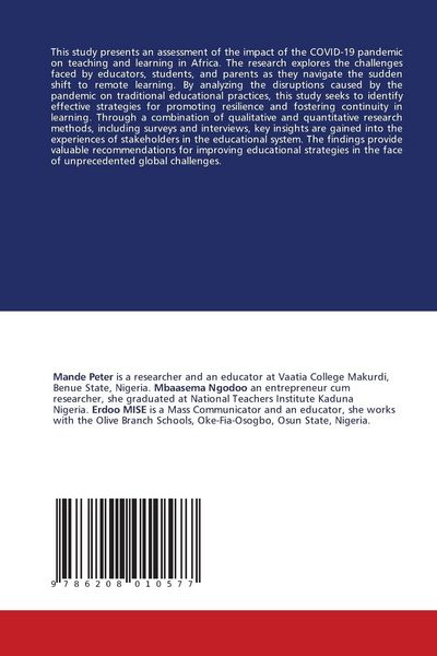 Produktbild: The Impact Of Covid-19 Pandemic On Teaching And Learning In Africa