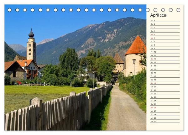 Produktbild: Vinschgau - Die Sonnenseite S&uuml;dtirols (Tischkalender 2026 DIN A5 quer), CALVENDO Monatskalender
