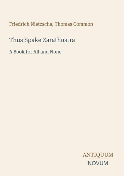 Produktbild: Thus Spake Zarathustra