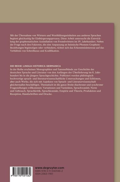 Produktbild: Die Entwicklung der Fremdwortschreibung im 19. Jahrhundert