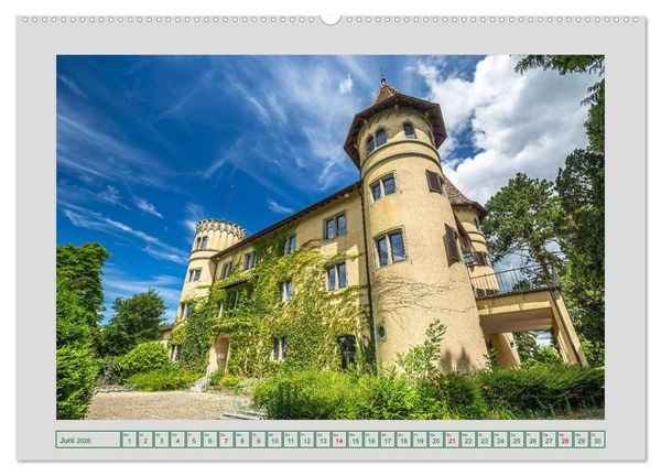 Produktbild: Schl&ouml;sser in Baden-W&uuml;rttemberg (hochwertiger Premium Wandkalender 2026 DIN A2 quer), Kunstdruck in Hochglanz