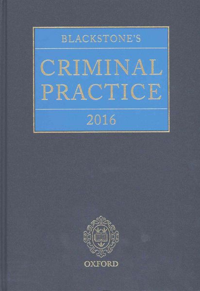 Produktbild: Blackstones Criminal Prac 2016