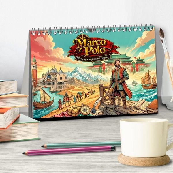 Produktbild: Marco Polo - Die gro&szlig;e Reise nach Osten (Tischkalender 2027 DIN A5 quer), CALVENDO Monatskalender