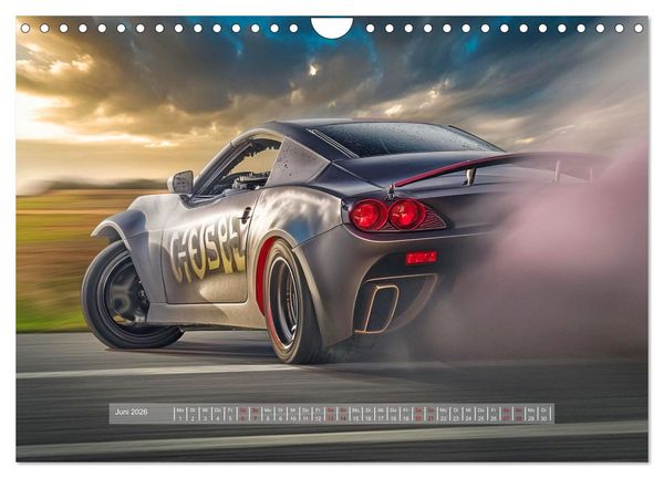 Produktbild: Fantasievolle Rennautos - Im Rausch der Geschwindigkeit (Wandkalender 2026 DIN A4 quer), CALVENDO Monatskalender