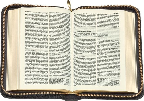 Produktbild: Lutherbibel - Senfkorn Lederausgabe mit Goldschnitt und Rei&szlig;verschluss