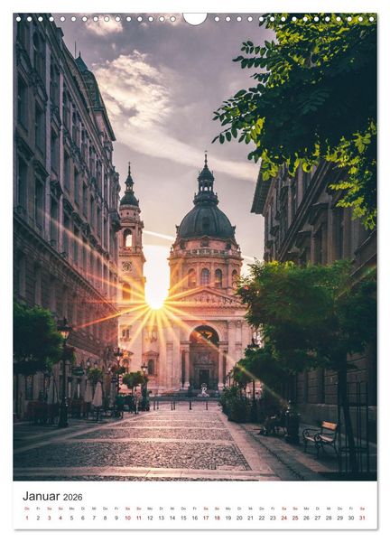 Produktbild: Die sch&ouml;nsten Orte vom Balaton nach Budapest (Wandkalender 2026 DIN A3 hoch), CALVENDO Monatskalender
