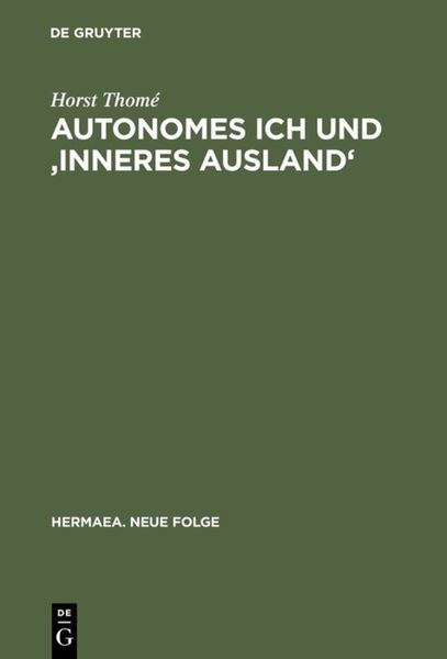 Produktbild: Autonomes Ich und 'Inneres Ausland'