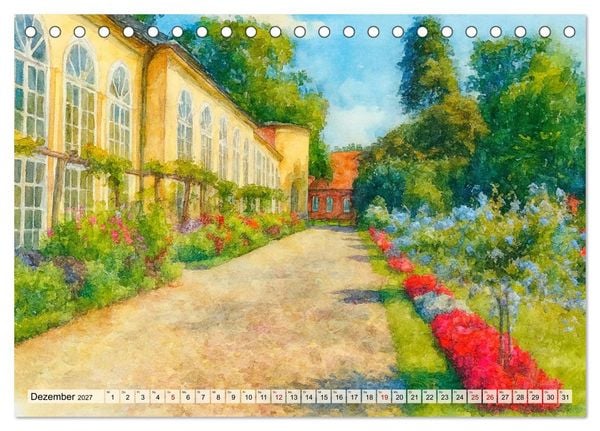 Produktbild: Potsdam &ndash; Historische Ansichten im Aquarellstil (Tischkalender 2027 DIN A5 quer), CALVENDO Monatskalender