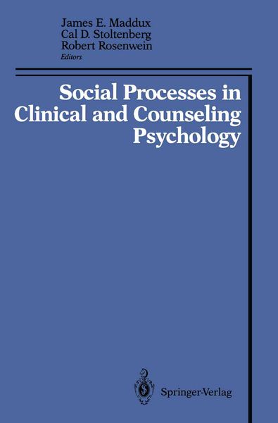 Produktbild: Social Processes in Clinical and Counseling Psychology
