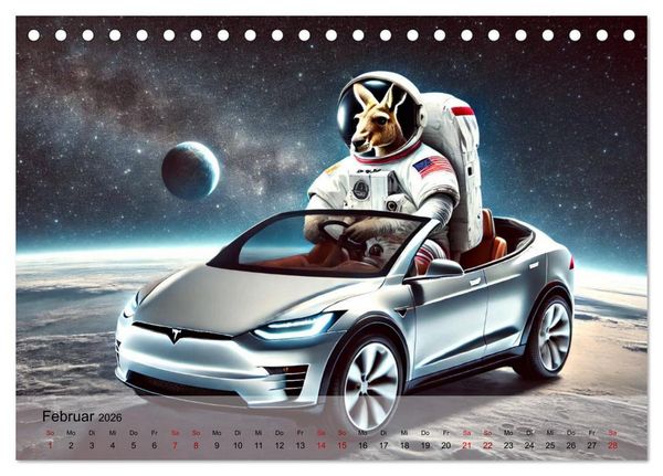 Produktbild: Tierische Illusionen - Humorvolle Tierfantasien (Tischkalender 2026 DIN A5 quer), CALVENDO Monatskalender