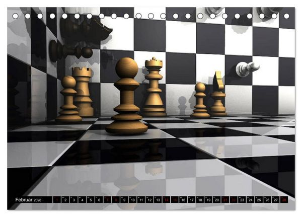 Produktbild: SCHACH - Spiel der K&ouml;nige (Tischkalender 2026 DIN A5 quer), CALVENDO Monatskalender