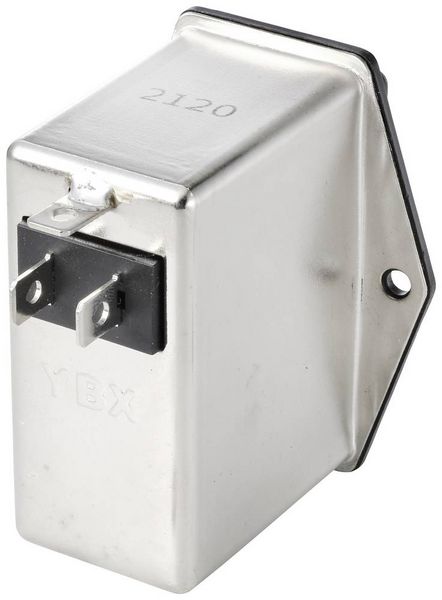 Produktbild: TRU COMPONENTS TC-10101460 Netzfilter mit Kaltger&auml;tebuchse, mit Schalter, mit 2 Sicherungen 250 V/AC 6 A 0.8 mH 1 St.