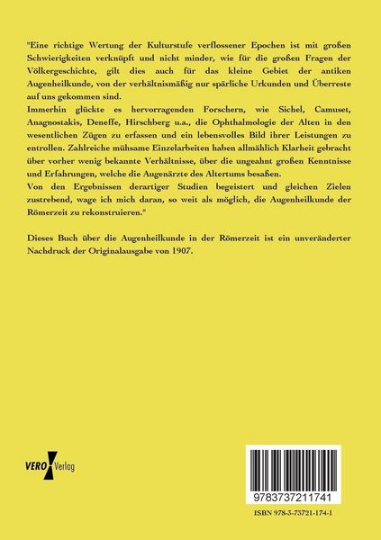 Produktbild: Die Augenheilkunde in der R&ouml;merzeit